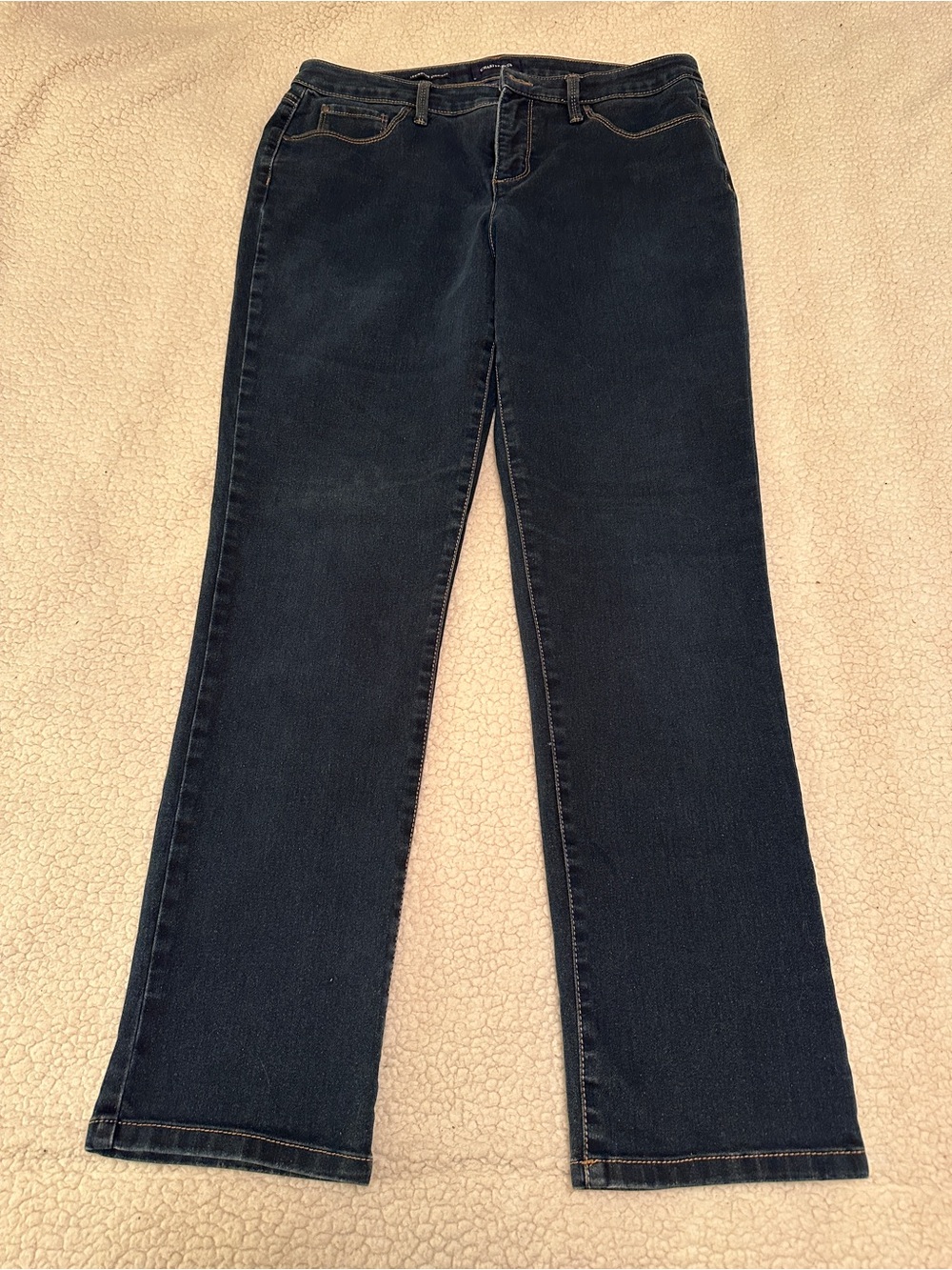 Charter Club Women's Dark Blue Straight-Leg Jeans